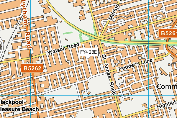 FY4 2BE map - OS VectorMap District (Ordnance Survey)