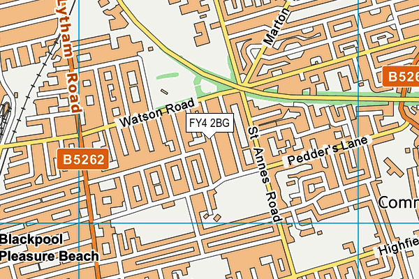FY4 2BG map - OS VectorMap District (Ordnance Survey)