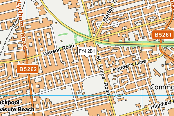 FY4 2BH map - OS VectorMap District (Ordnance Survey)