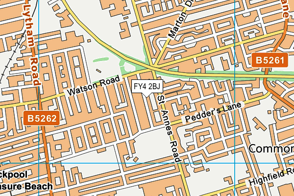FY4 2BJ map - OS VectorMap District (Ordnance Survey)