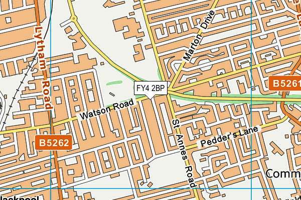 FY4 2BP map - OS VectorMap District (Ordnance Survey)