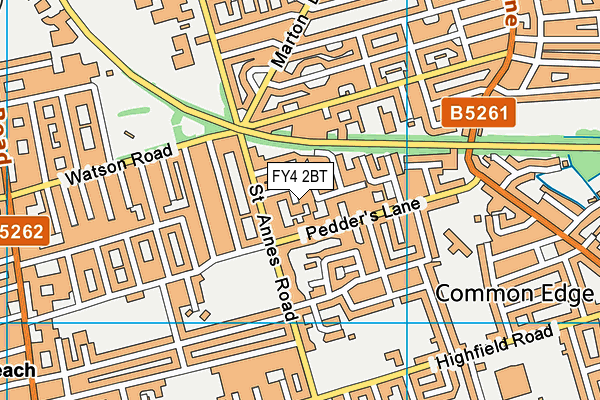 FY4 2BT map - OS VectorMap District (Ordnance Survey)