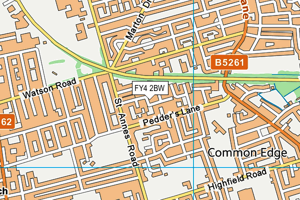 FY4 2BW map - OS VectorMap District (Ordnance Survey)