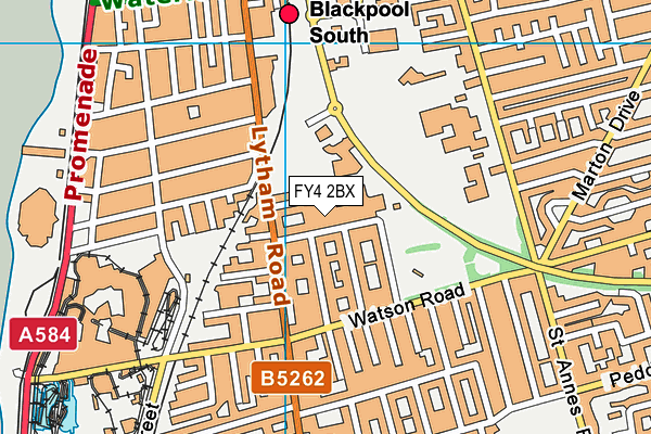 FY4 2BX map - OS VectorMap District (Ordnance Survey)