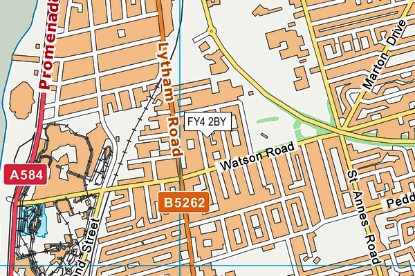 FY4 2BY map - OS VectorMap District (Ordnance Survey)