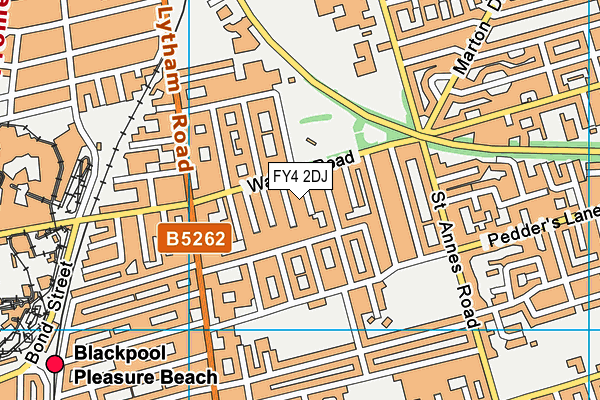FY4 2DJ map - OS VectorMap District (Ordnance Survey)