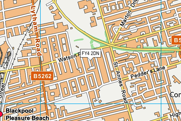 FY4 2DN map - OS VectorMap District (Ordnance Survey)