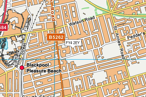 FY4 2EY map - OS VectorMap District (Ordnance Survey)