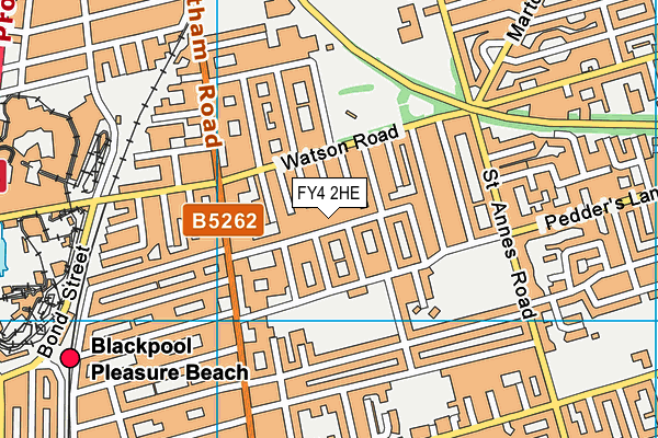 FY4 2HE map - OS VectorMap District (Ordnance Survey)