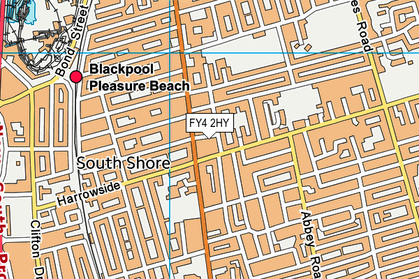 FY4 2HY map - OS VectorMap District (Ordnance Survey)