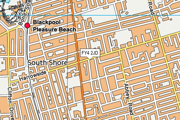 FY4 2JD map - OS VectorMap District (Ordnance Survey)