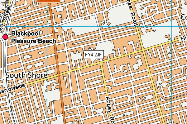 FY4 2JF map - OS VectorMap District (Ordnance Survey)