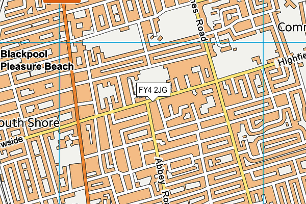 FY4 2JG map - OS VectorMap District (Ordnance Survey)