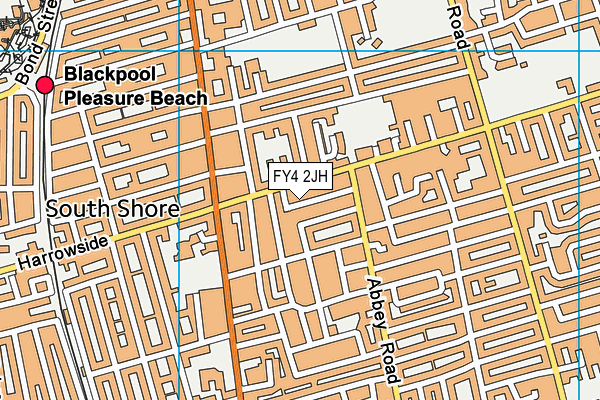 FY4 2JH map - OS VectorMap District (Ordnance Survey)