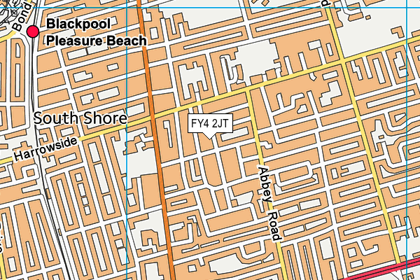 FY4 2JT map - OS VectorMap District (Ordnance Survey)