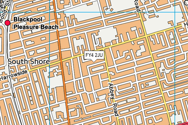 FY4 2JU map - OS VectorMap District (Ordnance Survey)
