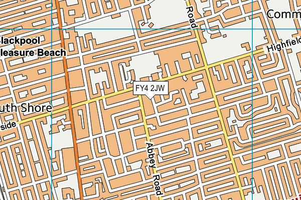 FY4 2JW map - OS VectorMap District (Ordnance Survey)
