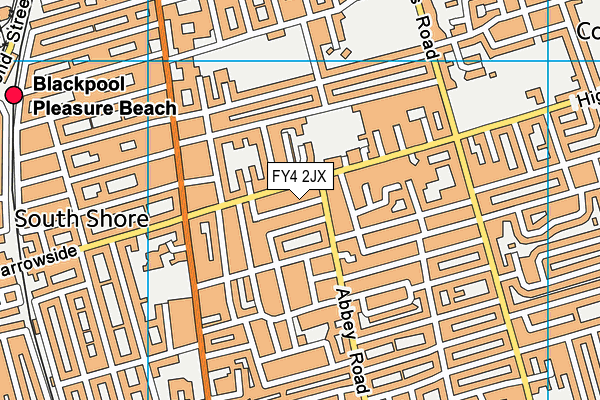 FY4 2JX map - OS VectorMap District (Ordnance Survey)