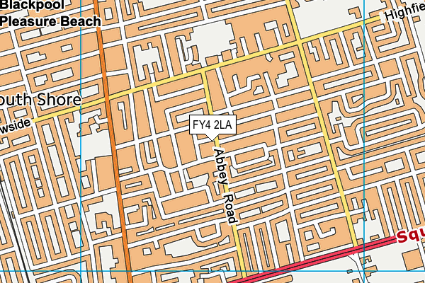 FY4 2LA map - OS VectorMap District (Ordnance Survey)