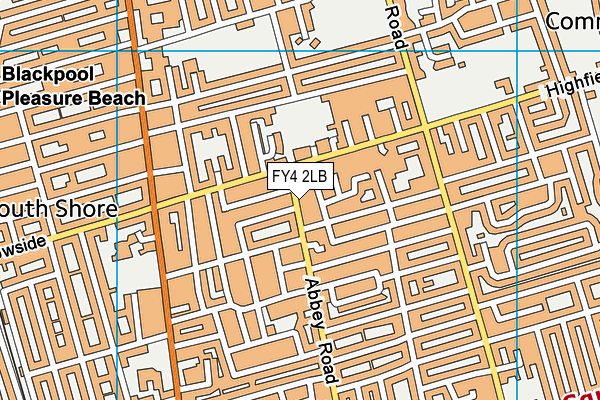 FY4 2LB map - OS VectorMap District (Ordnance Survey)