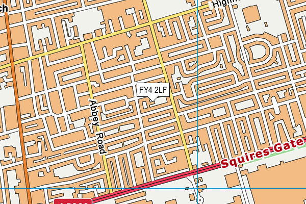 FY4 2LF map - OS VectorMap District (Ordnance Survey)
