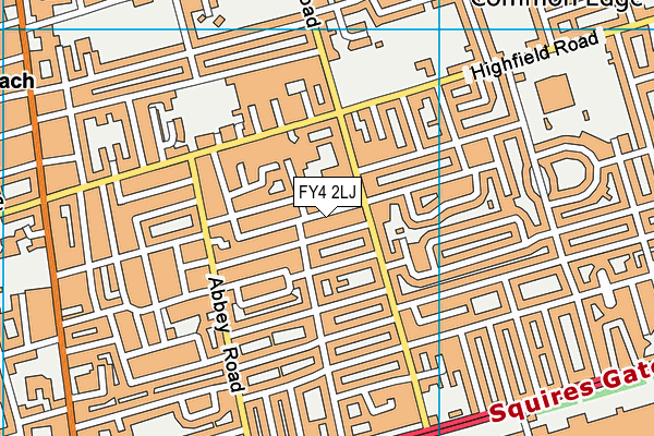 FY4 2LJ map - OS VectorMap District (Ordnance Survey)