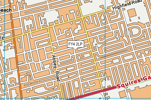 FY4 2LP map - OS VectorMap District (Ordnance Survey)