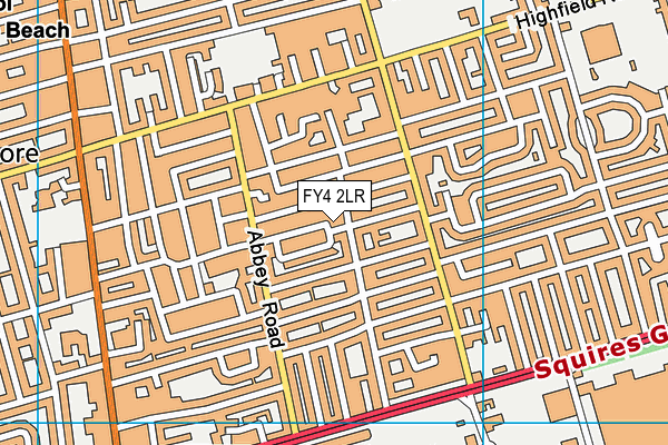 FY4 2LR map - OS VectorMap District (Ordnance Survey)