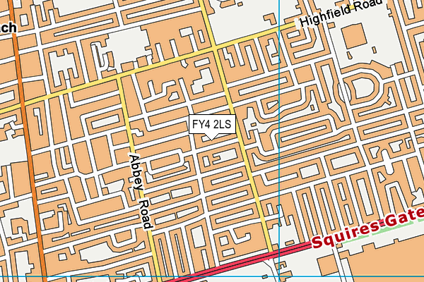 FY4 2LS map - OS VectorMap District (Ordnance Survey)