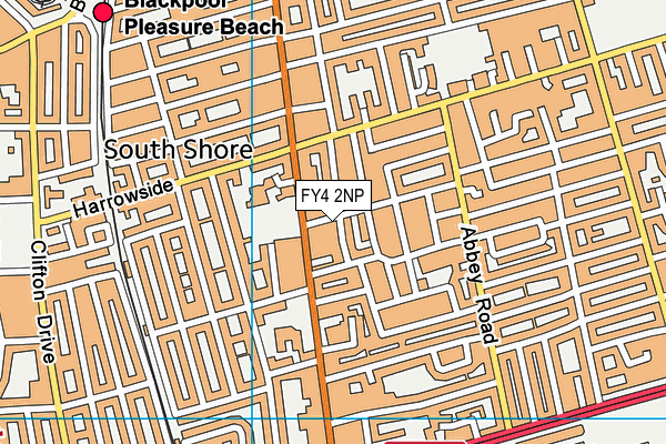 FY4 2NP map - OS VectorMap District (Ordnance Survey)