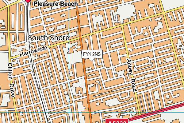FY4 2NS map - OS VectorMap District (Ordnance Survey)