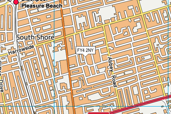 FY4 2NY map - OS VectorMap District (Ordnance Survey)