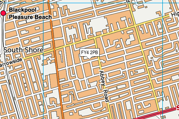 FY4 2PB map - OS VectorMap District (Ordnance Survey)