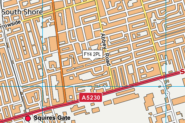 FY4 2PL map - OS VectorMap District (Ordnance Survey)