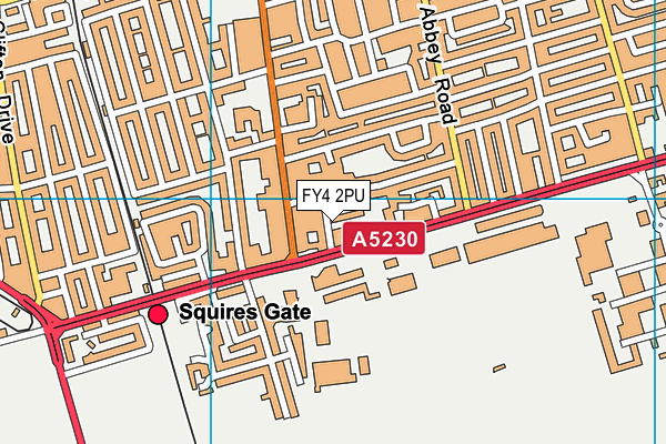 FY4 2PU map - OS VectorMap District (Ordnance Survey)