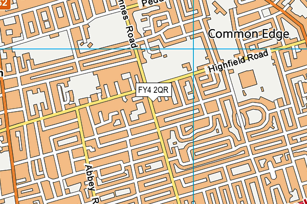 FY4 2QR map - OS VectorMap District (Ordnance Survey)