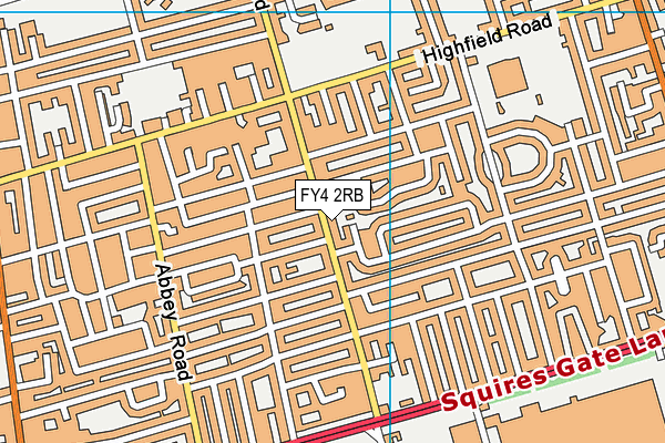 FY4 2RB map - OS VectorMap District (Ordnance Survey)