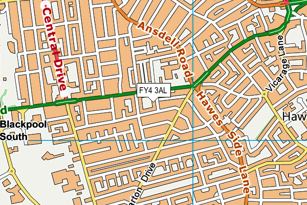 FY4 3AL map - OS VectorMap District (Ordnance Survey)
