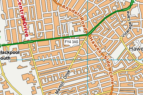 FY4 3AS map - OS VectorMap District (Ordnance Survey)