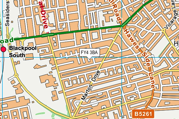 FY4 3BA map - OS VectorMap District (Ordnance Survey)