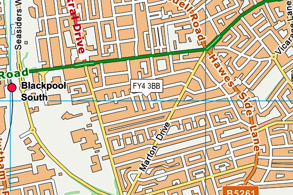 FY4 3BB map - OS VectorMap District (Ordnance Survey)