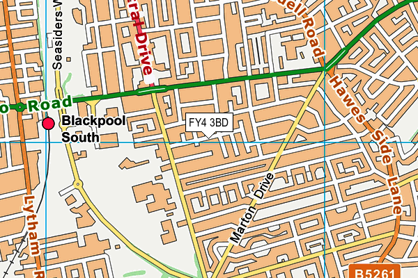 FY4 3BD map - OS VectorMap District (Ordnance Survey)