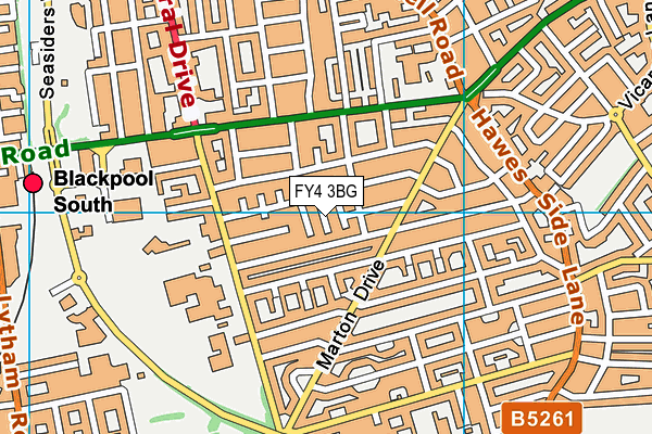 FY4 3BG map - OS VectorMap District (Ordnance Survey)
