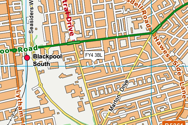 FY4 3BL map - OS VectorMap District (Ordnance Survey)