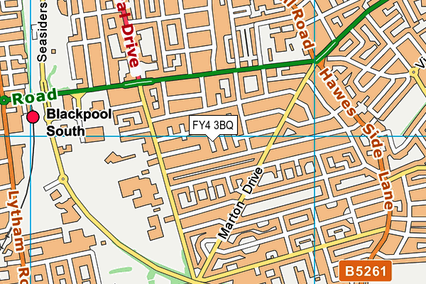 FY4 3BQ map - OS VectorMap District (Ordnance Survey)