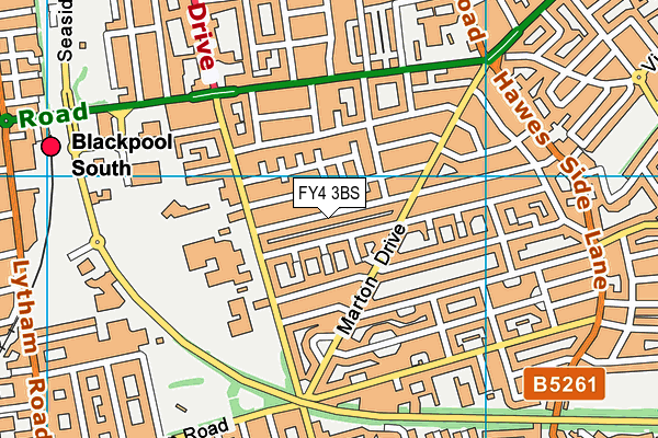 FY4 3BS map - OS VectorMap District (Ordnance Survey)