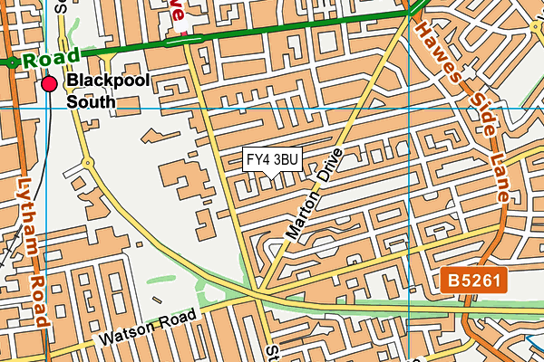 FY4 3BU map - OS VectorMap District (Ordnance Survey)