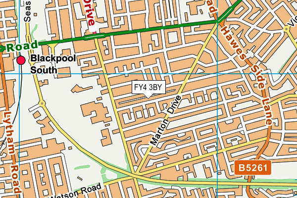 FY4 3BY map - OS VectorMap District (Ordnance Survey)