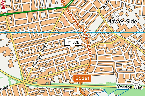 FY4 3DB map - OS VectorMap District (Ordnance Survey)