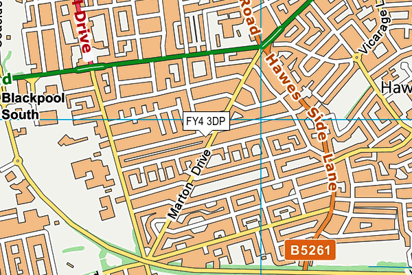 FY4 3DP map - OS VectorMap District (Ordnance Survey)